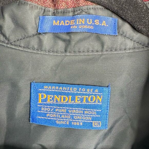 Pendleton Plaid Wool Button Up Shirt Size XL - Picture 3 of 5